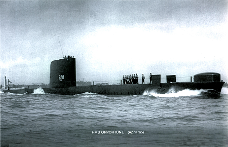 HMS Opportune at Sea